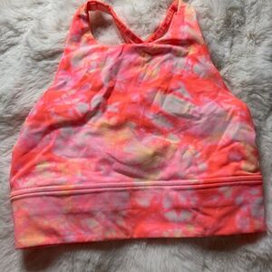 Lululemon Energy Bra High Neck Long Line Shibori *Medium Support B-D